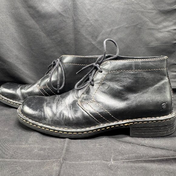 Vintage Born handcrafted footwear Men’s Chukka Boots Black Leather Size Size 9.5 main image 4